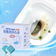 Budget-Friendly, Toilet Effervescent Tablets Deodorization and Descaling Toilet Cleaning Agents, Powerful Toilet Cleaner for Deep Cleaning | Plastic, blue, Akmoler